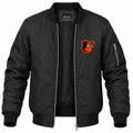 Men's Baltimore Orioles Lightweight Bomber Jacket - Black