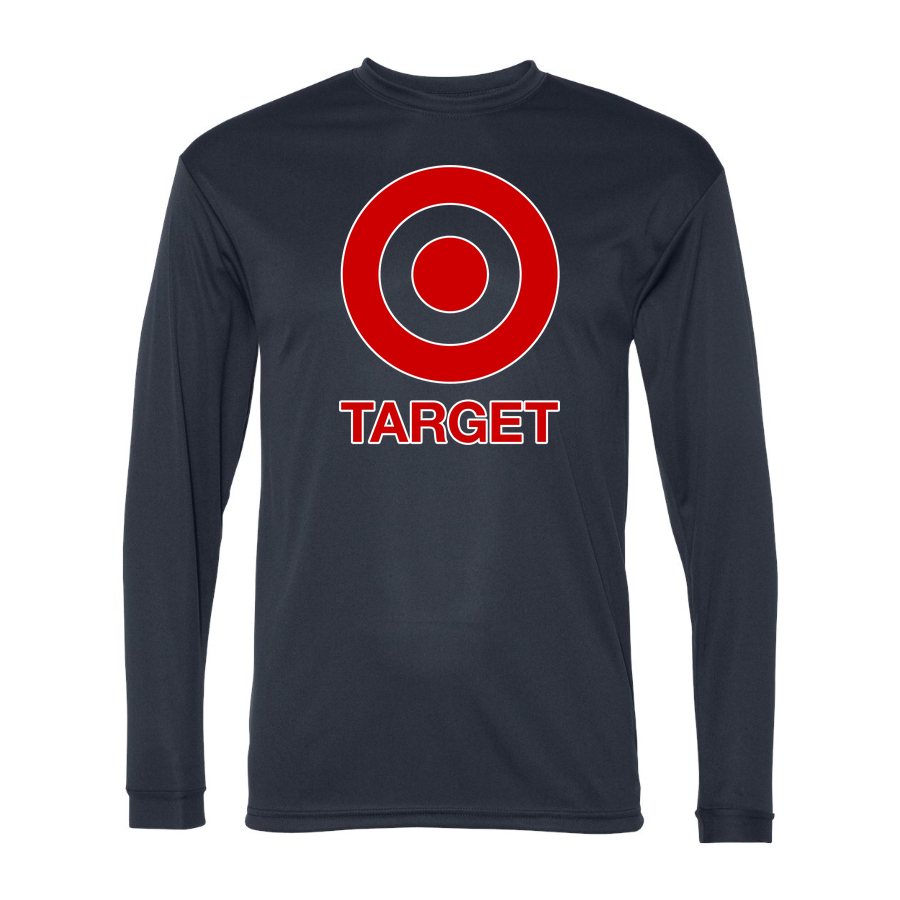 Men's Target Polyester Long Sleeve T-Shirt - Navy