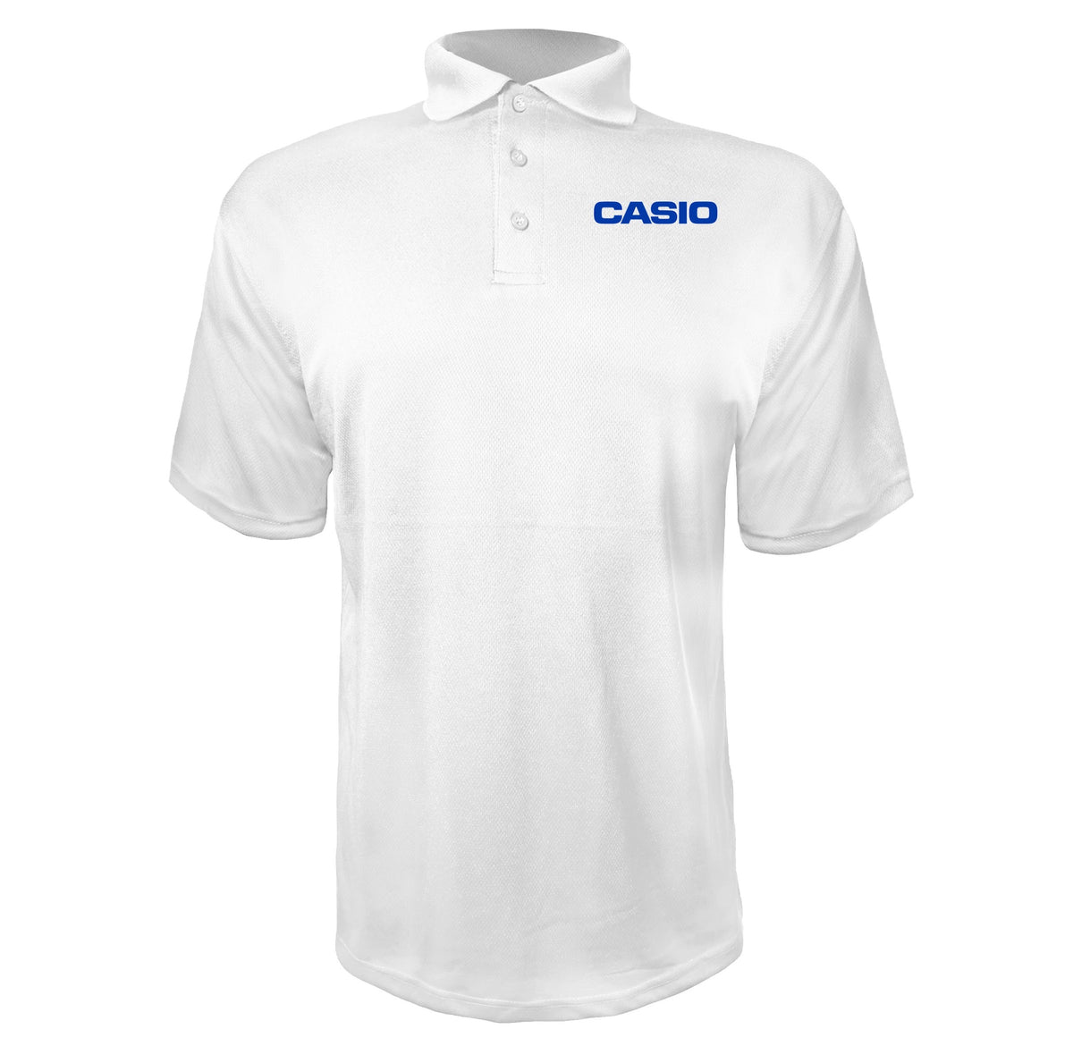 Casio men's polyester polo in White