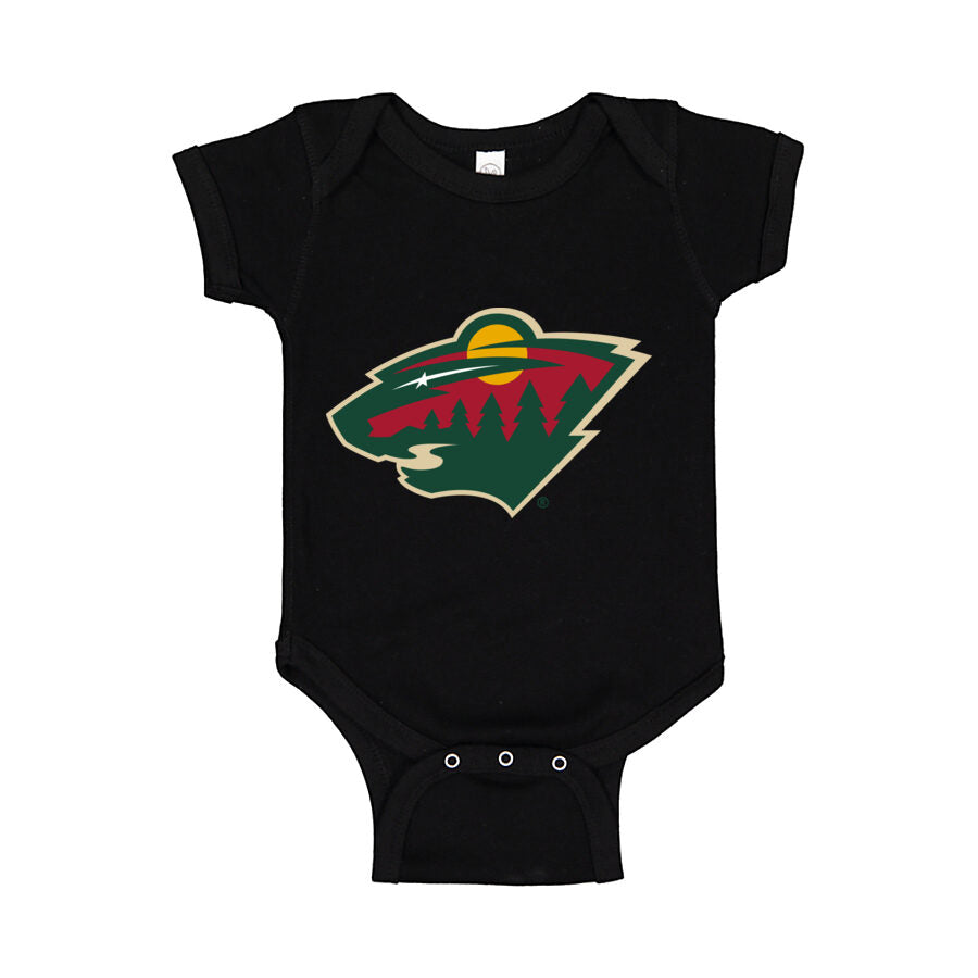 Minnesota Wild Baby Romper Onesie - Black