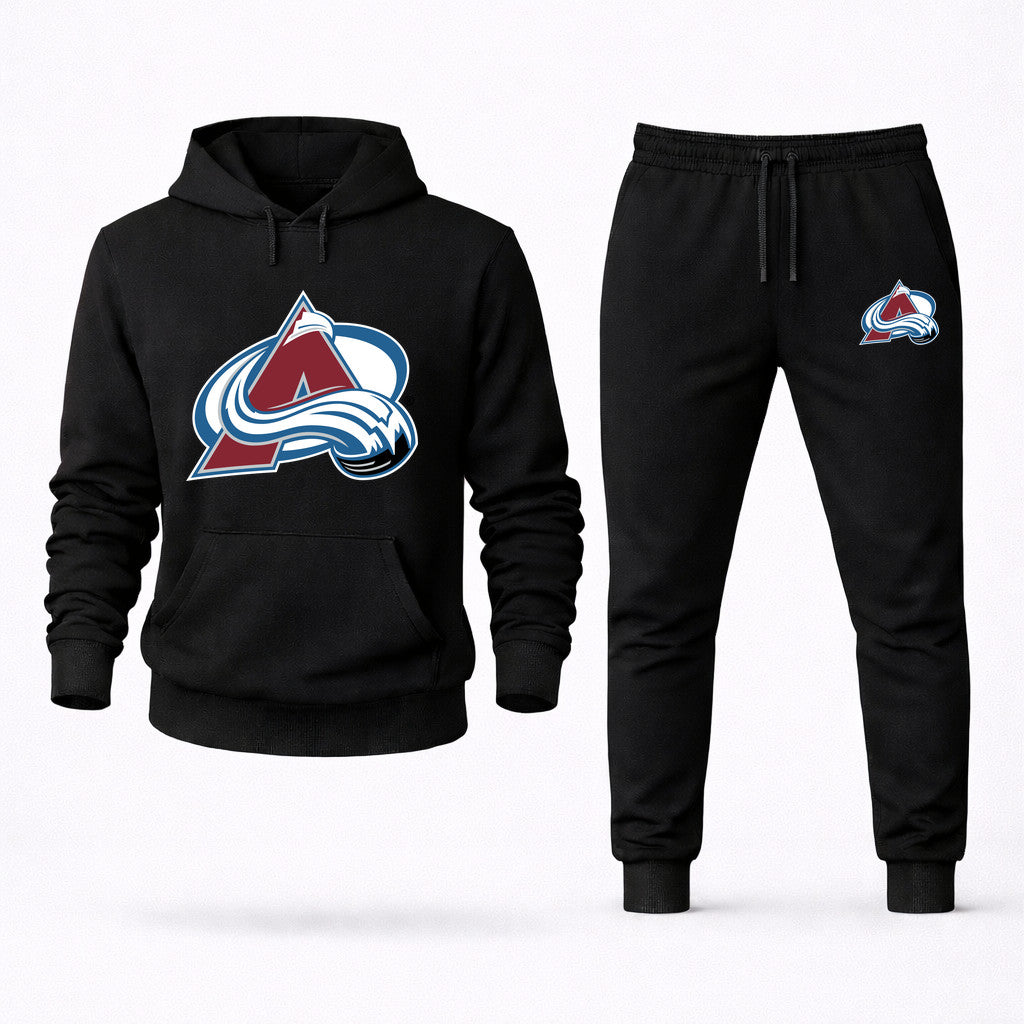 Colorado Avalanche Hoodie and Joggers Set - Black