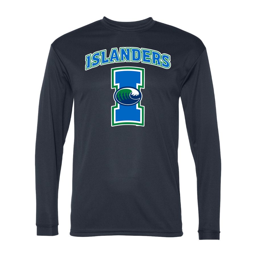 Men's Texas AM CC Islanders Polyester Long Sleeve T-Shirt - Navy