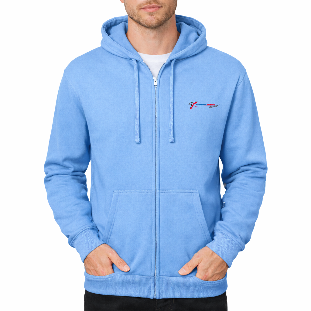 Men's Panasonic Toyota Racing Zipper Hoodie - Sky Blue