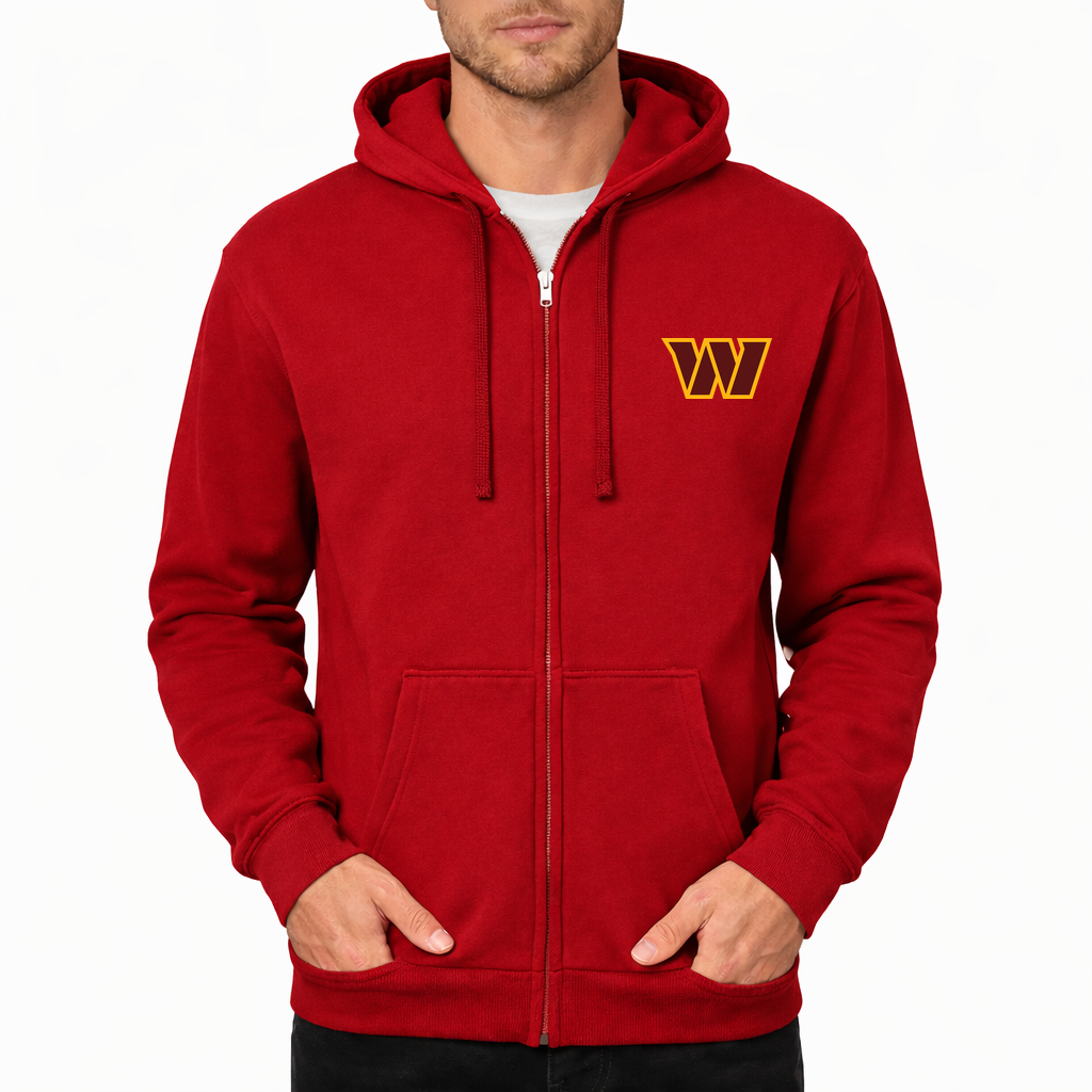 Men's Washington Commanders Zipper Hoodie - Red
