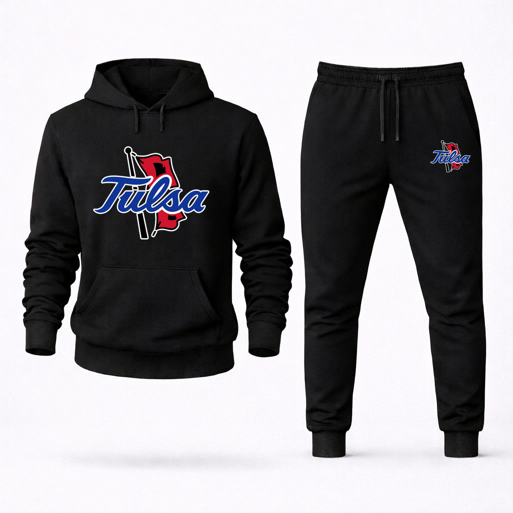 Tulsa Golden Hurricane Hoodie and Joggers Set - Black