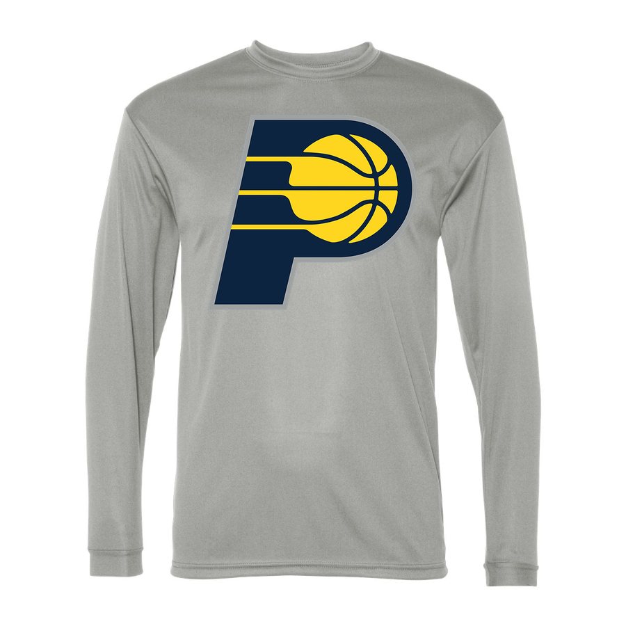 Men's Indiana Pacers Polyester Long Sleeve T-Shirt - Silver