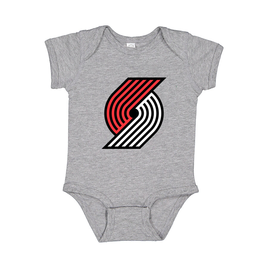 Portland Trail Blazers Baby Romper Onesie - Gray