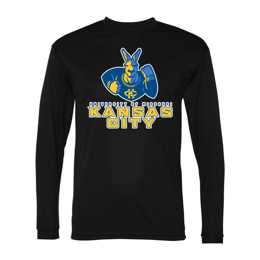 Men's UMKC Kangaroos Polyester Long Sleeve T-Shirt - Black