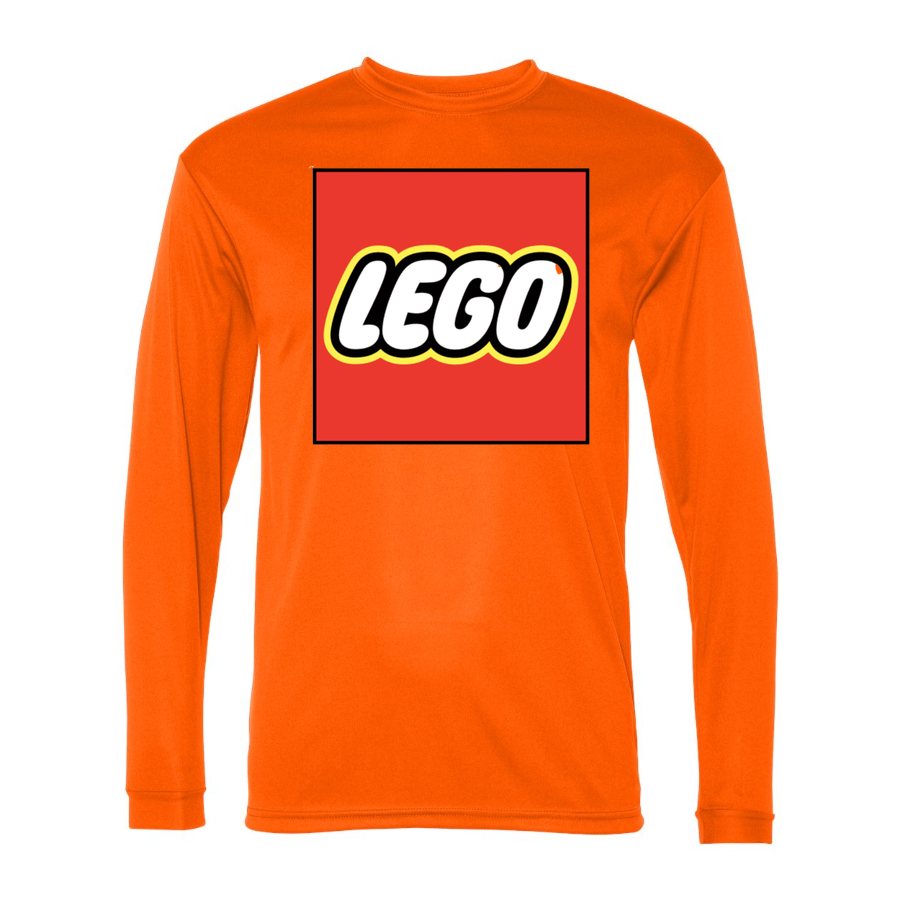 Men's LEGO Polyester Long Sleeve T-Shirt - Safety Orange