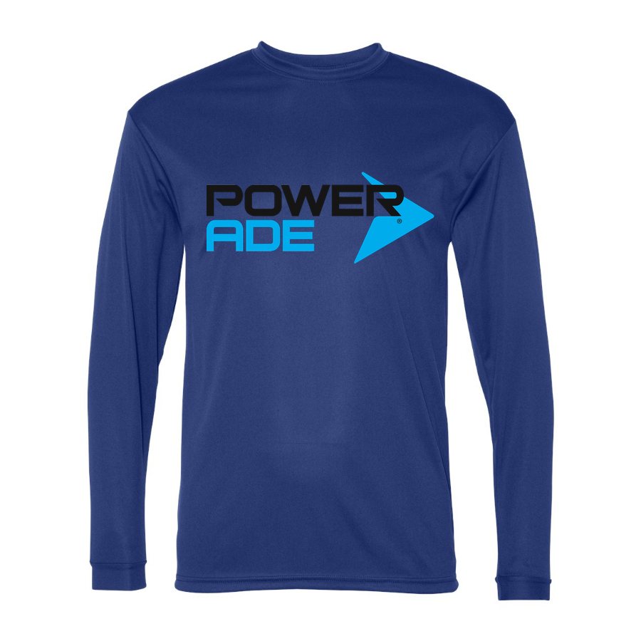 Men's Powerade Polyester Long Sleeve T-Shirt - Royal Blue