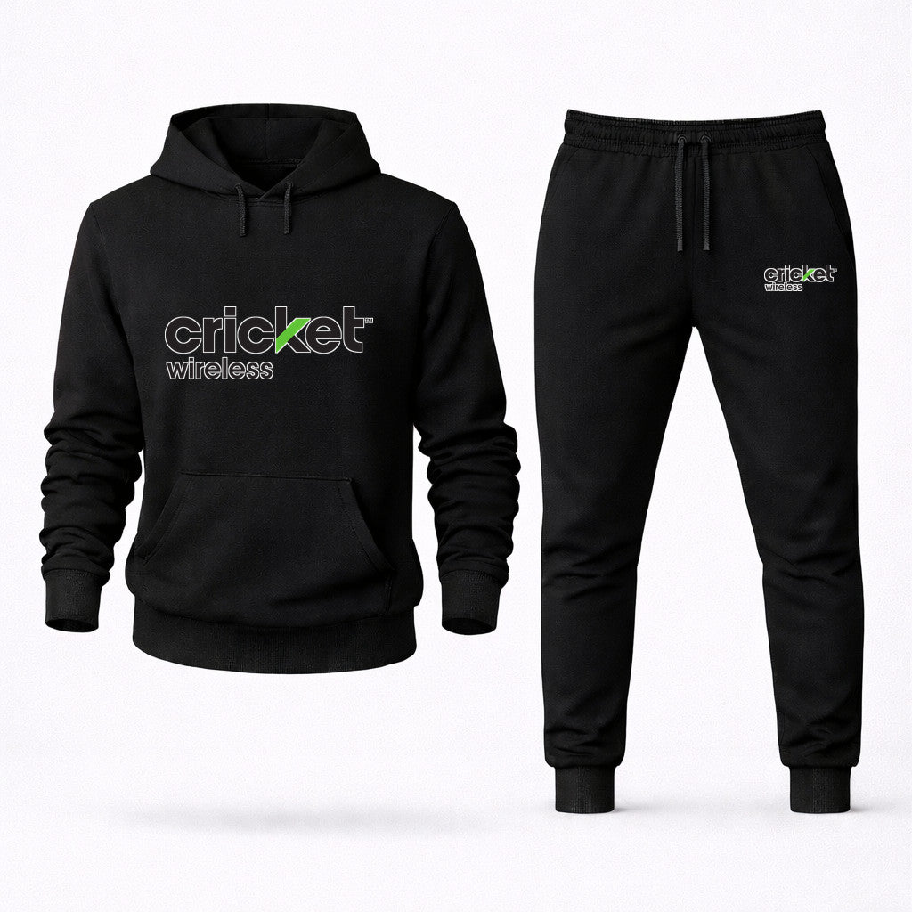 Cricket Wireless Hoodie and Joggers Set - Black