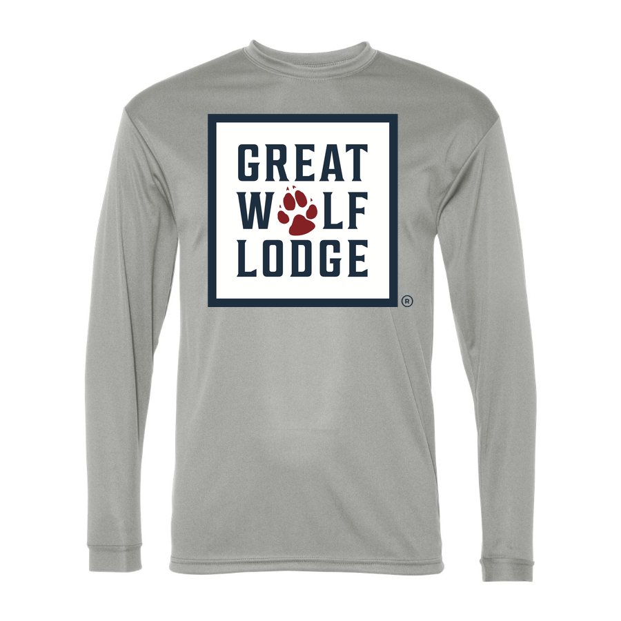 Men's Great Wolf Lodge Polyester Long Sleeve T-Shirt - Silver