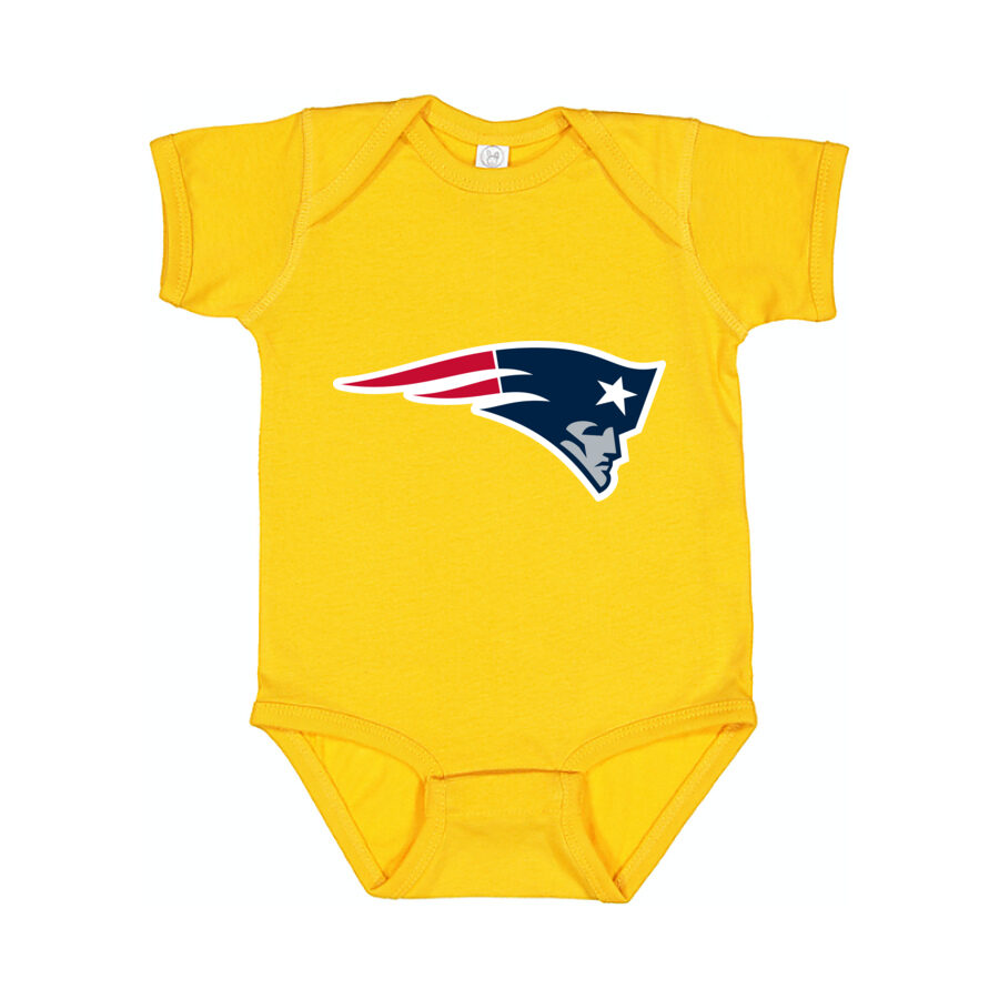 New England Patriots Baby Romper Onesie - Yellow