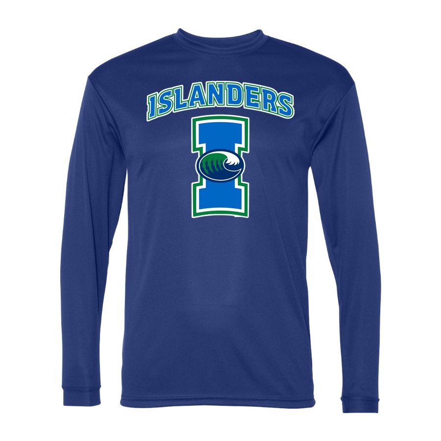 Men's Texas AM CC Islanders Polyester Long Sleeve T-Shirt - Royal Blue