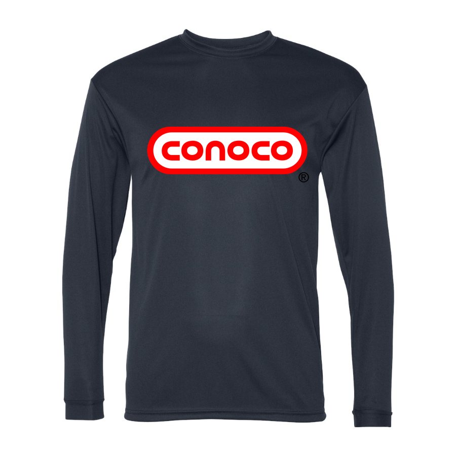 Men's Conoco Polyester Long Sleeve T-Shirt - Navy