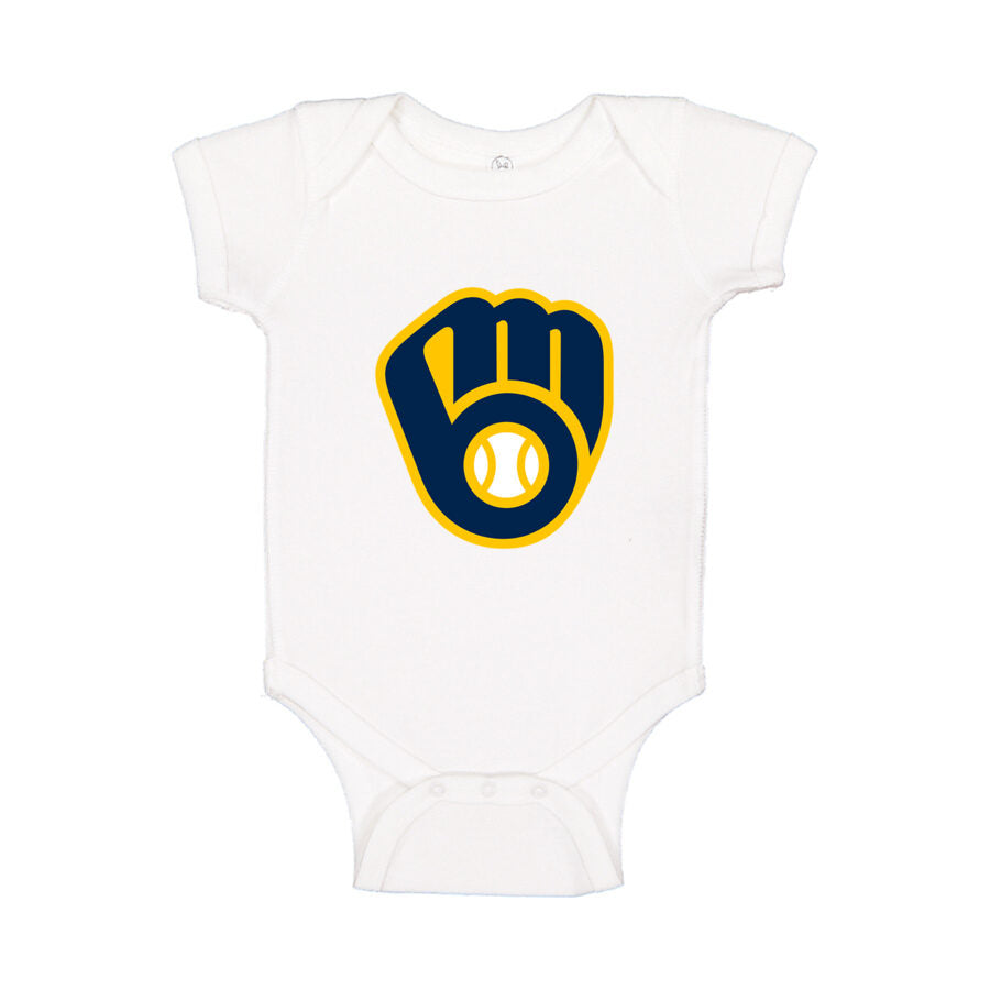 Milwaukee Brewers Baby Romper Onesie - White