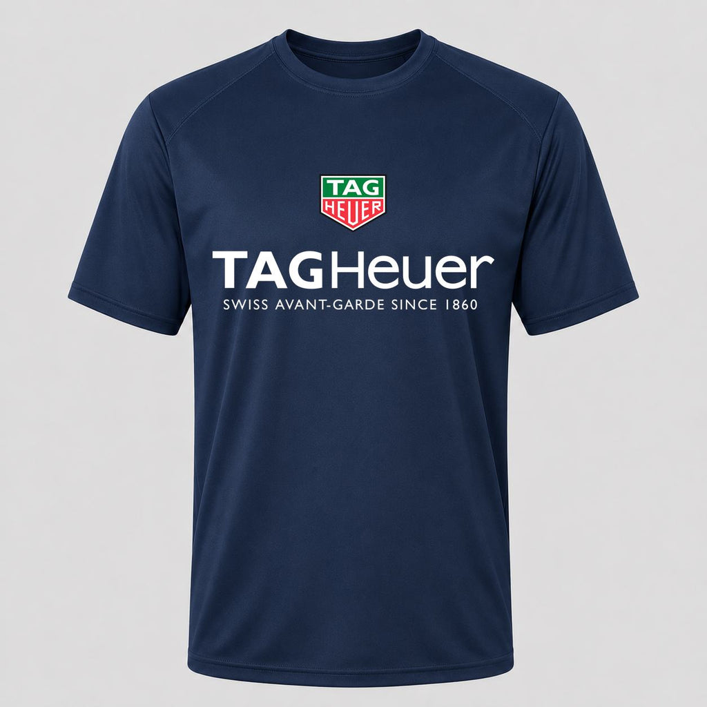 Men's TAG Heuer White Performance T-Shirt - Navy