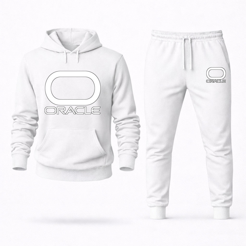 Oracle White Hoodie and Joggers Set - White