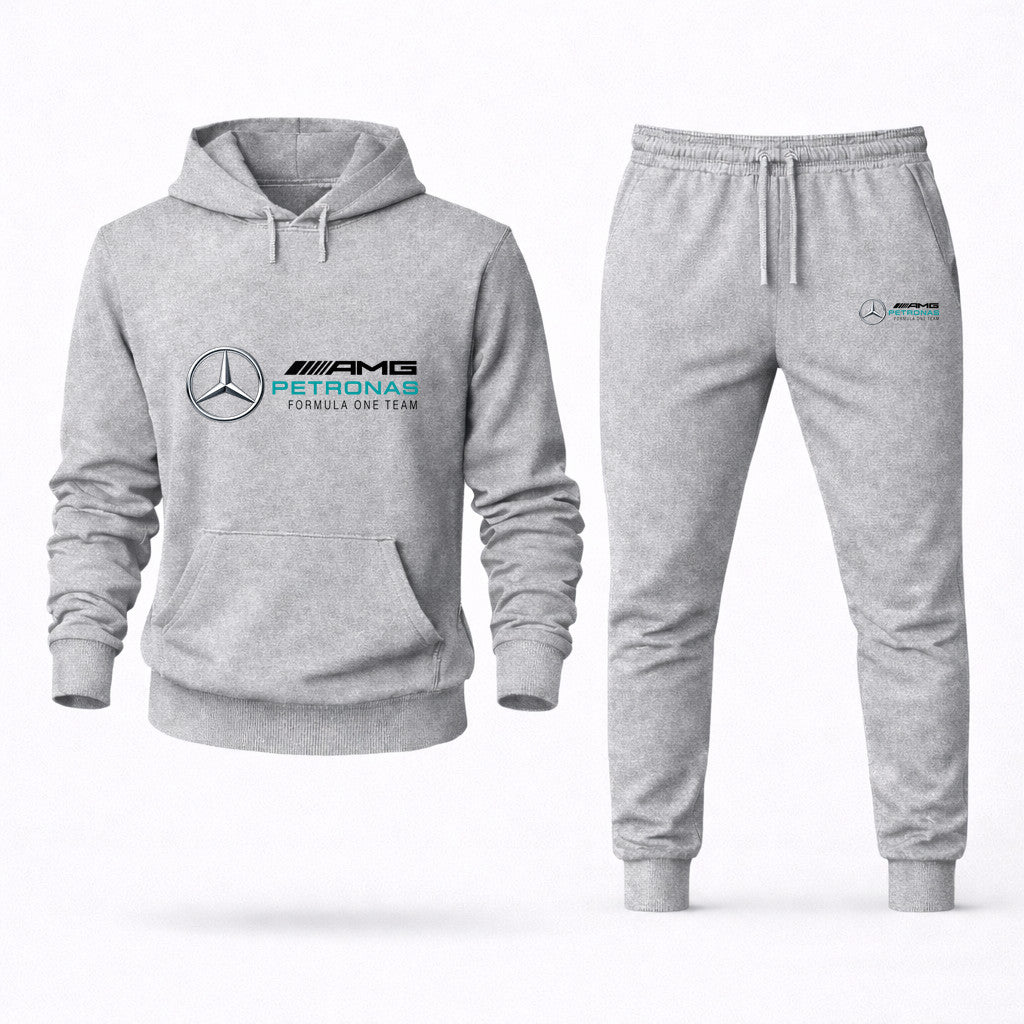 Mercedes AMG Petronas Formula One Team Hoodie and Joggers Set - Grey