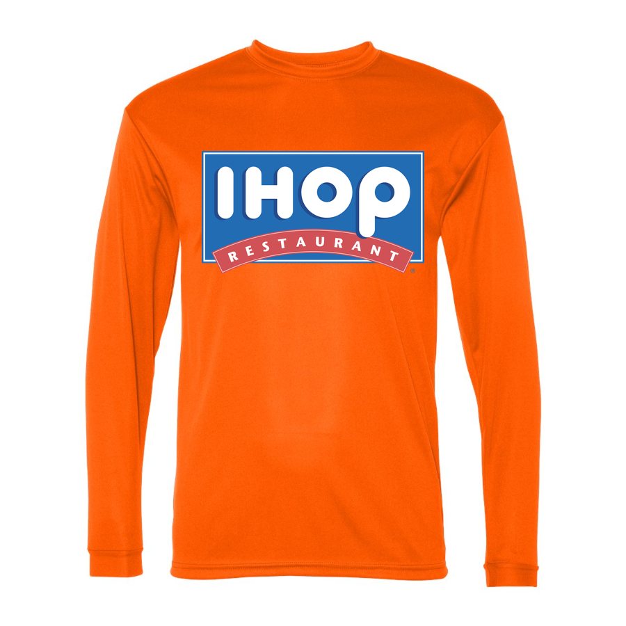 Men's IHOP Polyester Long Sleeve T-Shirt - Safety Orange