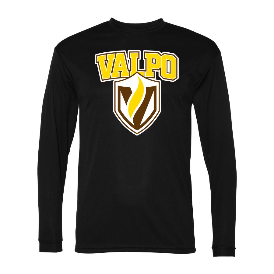 Men's Valparaiso Crusaders Polyester Long Sleeve T-Shirt - Black