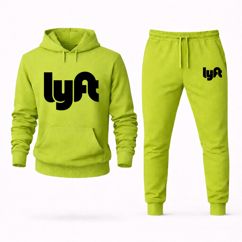 Lyft Black Hoodie and Joggers Set - Lime Green