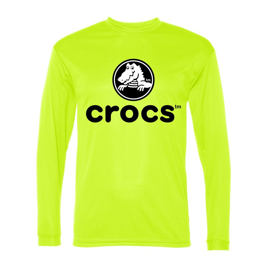 Men's Crocs Polyester Long Sleeve T-Shirt - Safety Yellow