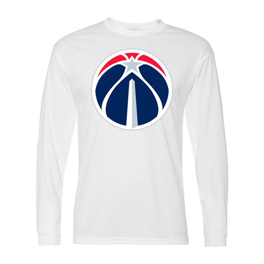 Men's Washington Wizards Polyester Long Sleeve T-Shirt - White