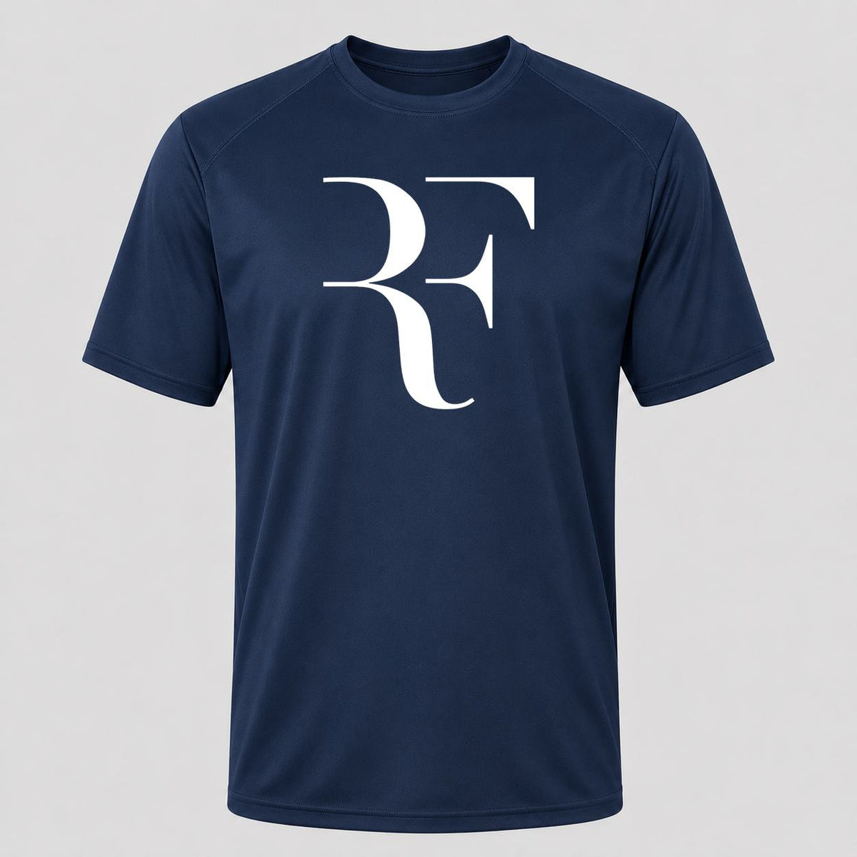 Men's Roger Federer White Performance T-Shirt - Navy