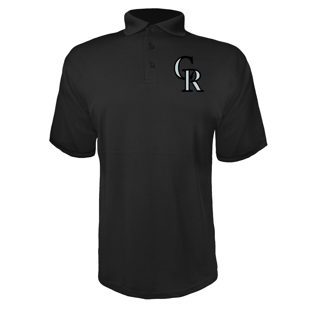 Colorado Rockies Black polyester polo
