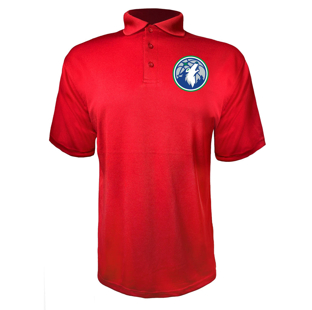 Minnesota Timberwolves Red polyester polo