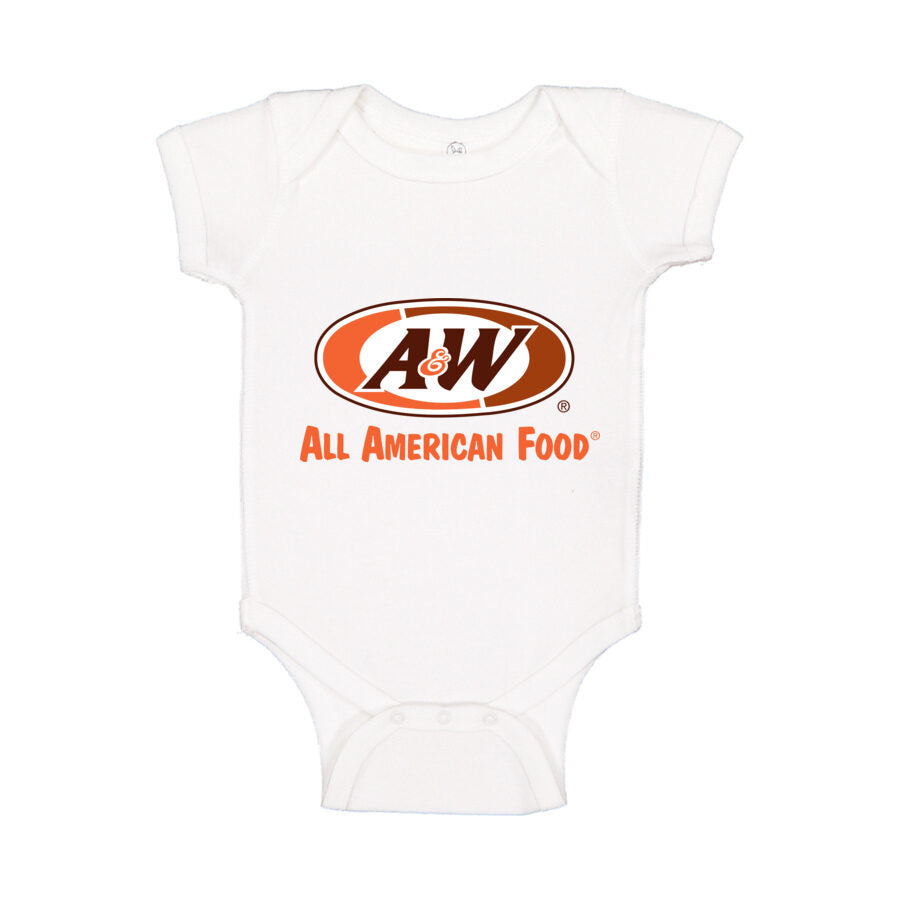 A&W Baby Romper Onesie - White