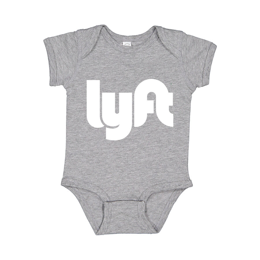 Lyft White Logo Baby Romper Onesie - Gray