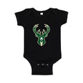 Milwaukee Bucks Baby Romper Onesie - Black
