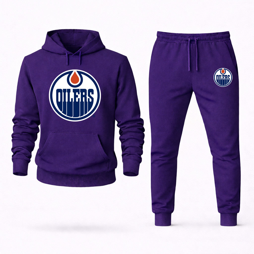 Edmonton Oilers Hoodie and Joggers Set - Purple