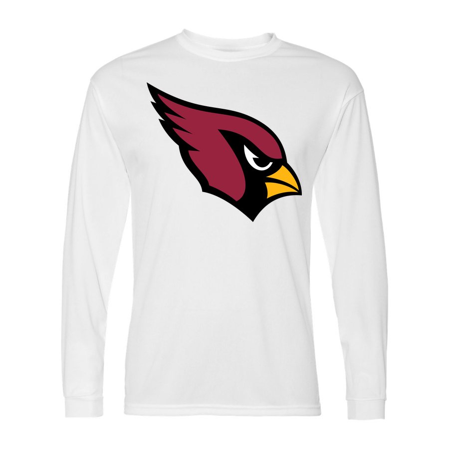 Men's Arizona Cardinals Polyester Long Sleeve T-Shirt - White