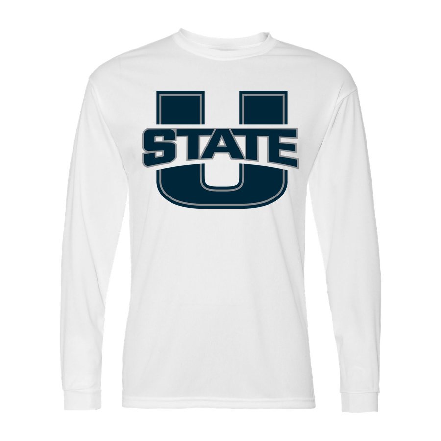Men's Utah State Aggies Polyester Long Sleeve T-Shirt - White