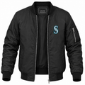 Men's Seattle Mariners Lightweight Bomber Jacket - Black