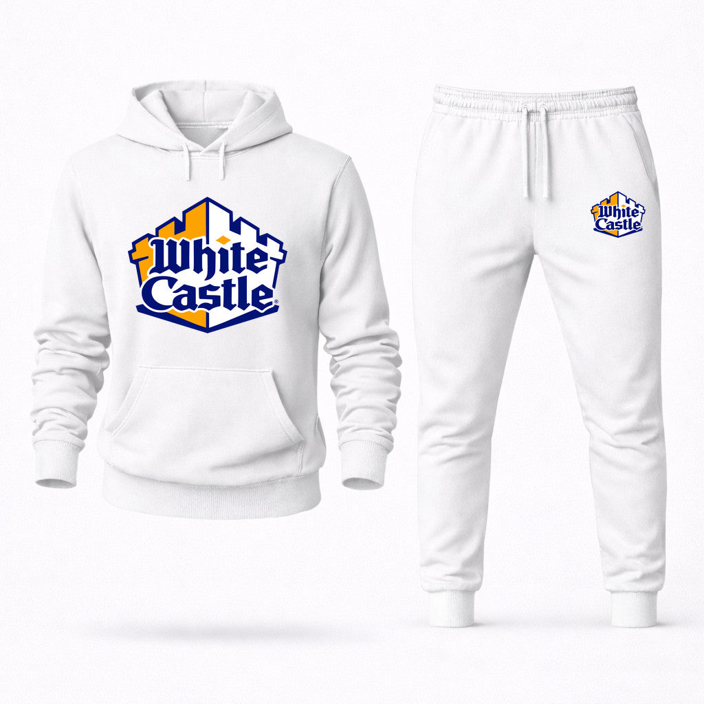 White Castle Hoodie and Joggers Set - White