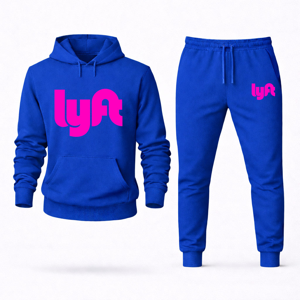 Lyft Pink Hoodie and Joggers Set - Blue