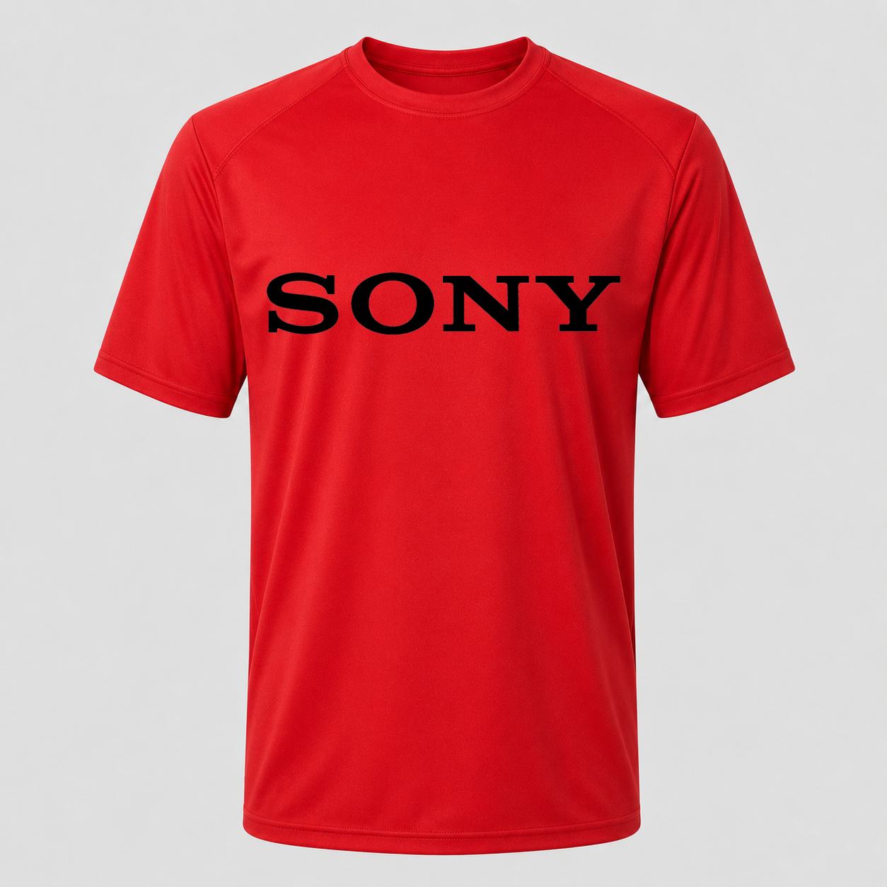 Men's Sony Black Performance T-Shirt - Red