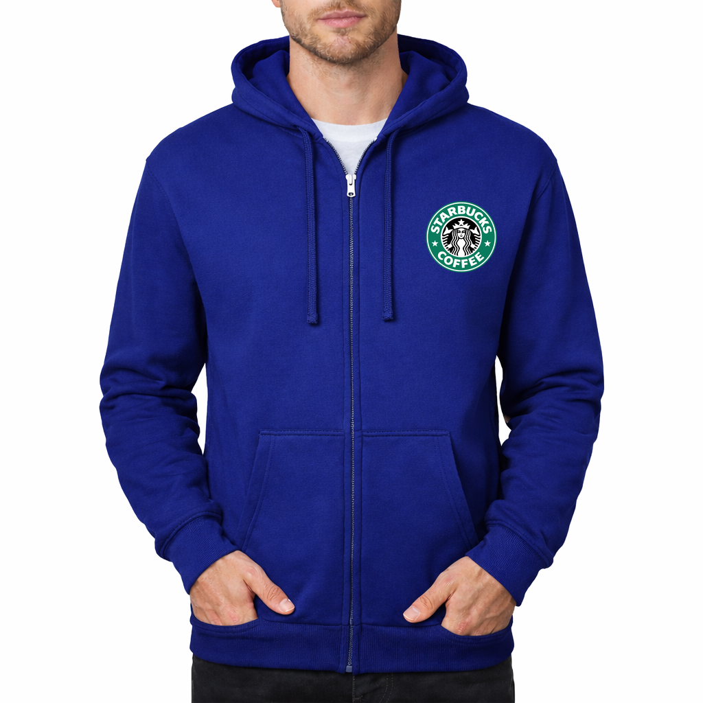 starbucks starbucks icon free Zipper Hoodie - Royal Blue