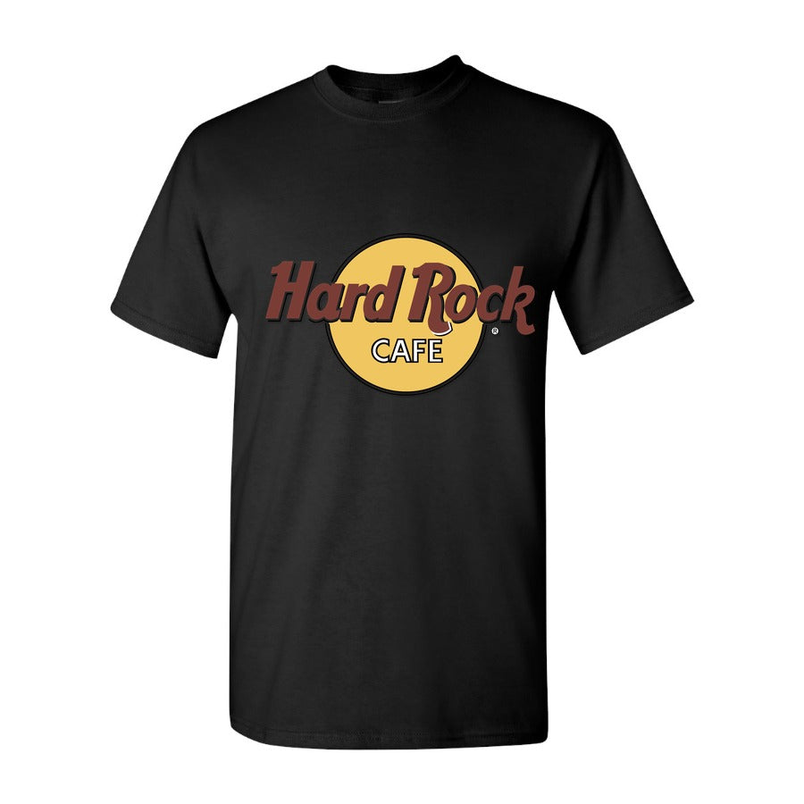 Men's Hard Rock Cafe Logo Cotton T-Shirt - Black