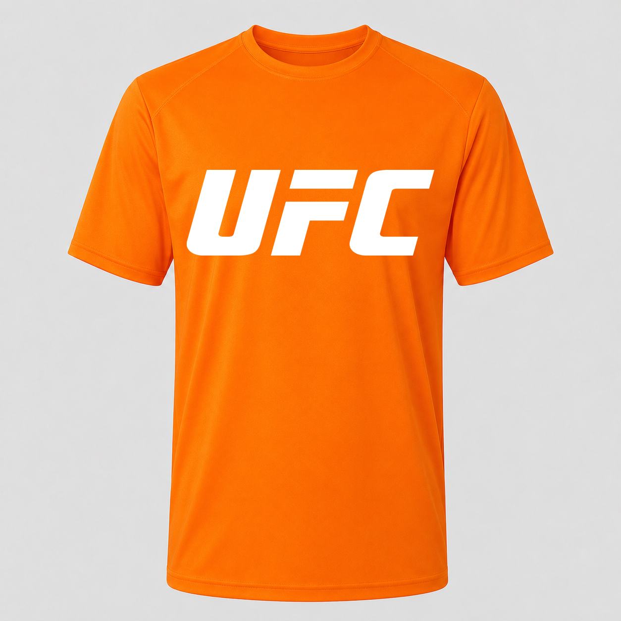 Men's UFC White Performance T-Shirt - Orange