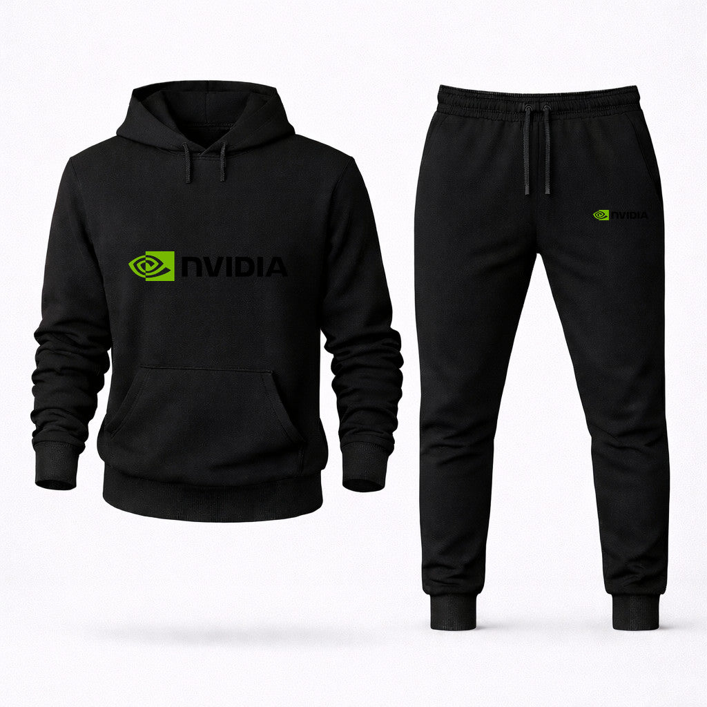 NVIDIA Hoodie and Joggers Set - Black
