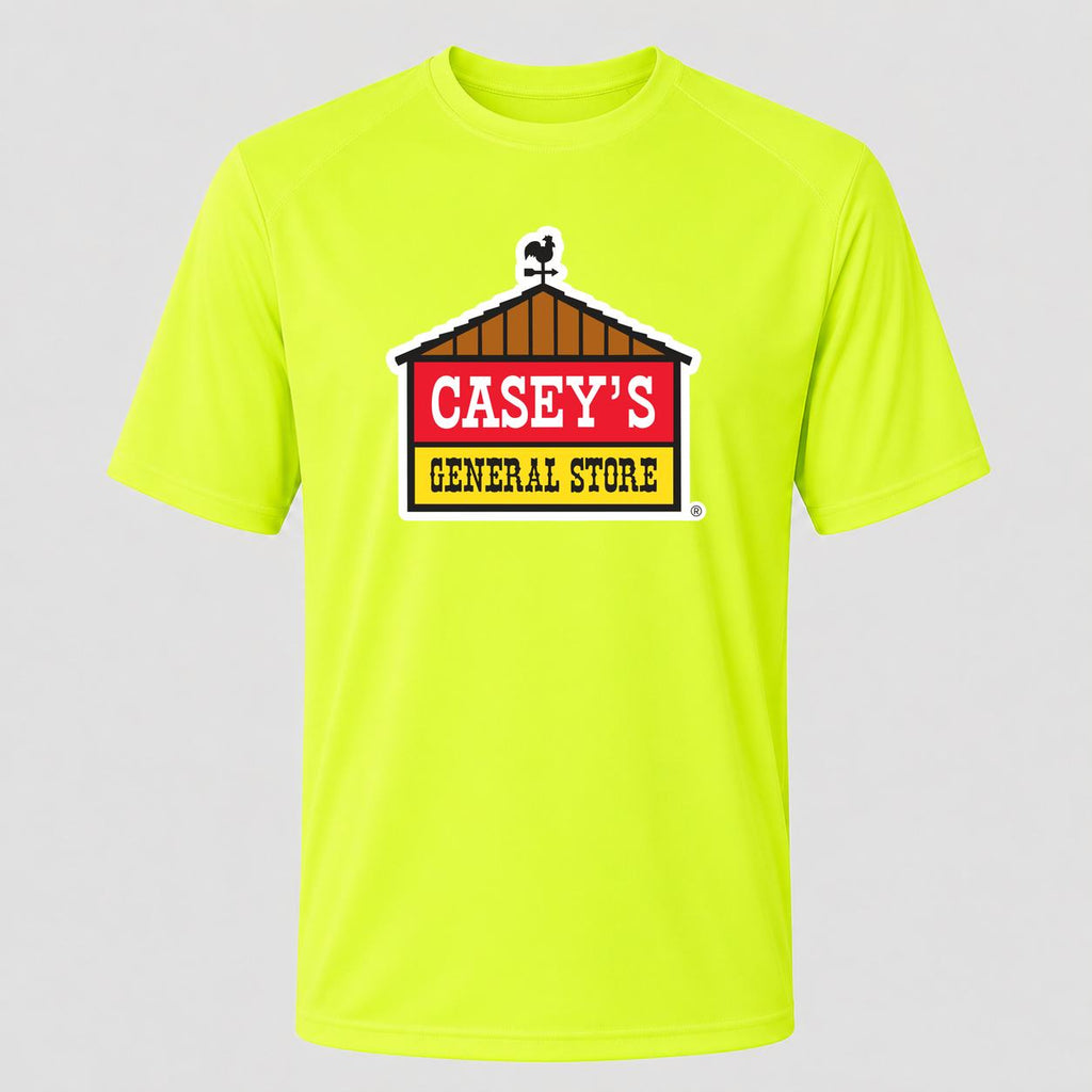 Men's Casey's General Stores Performance T-Shirt - Safety Green