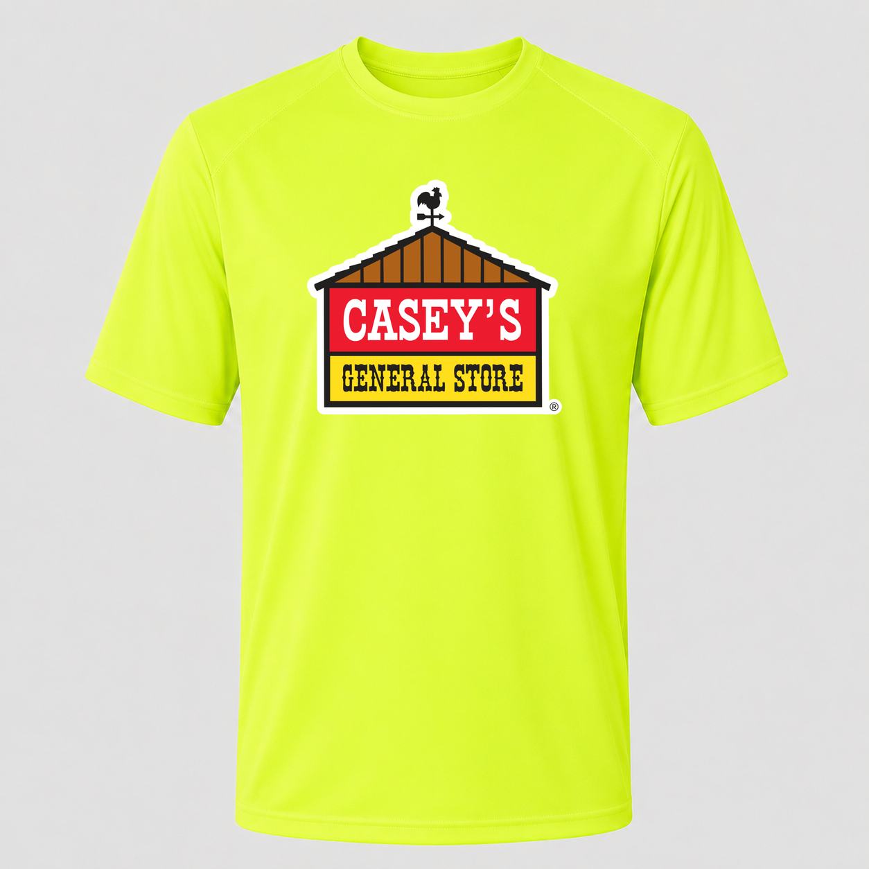 Men's Casey's General Stores Performance T-Shirt - Safety Green