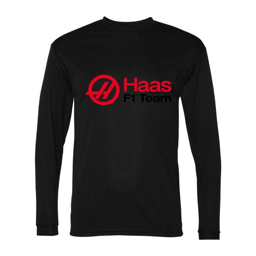 Men's Haas F1 Team Polyester Long Sleeve T-Shirt - Black