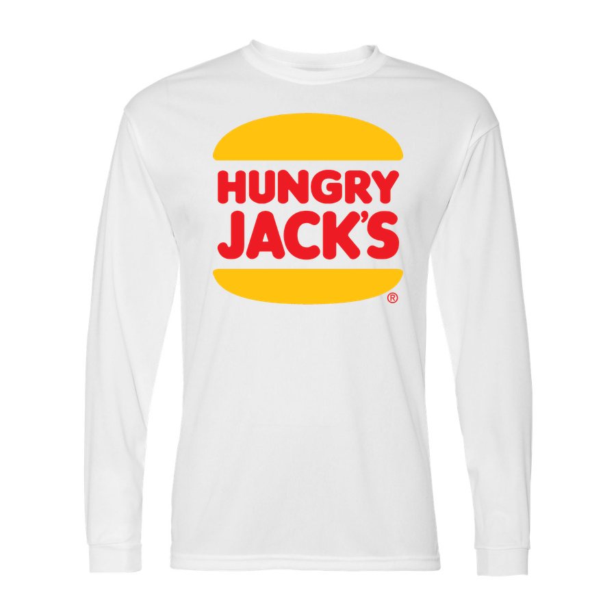 Men's Hungry Jacks Polyester Long Sleeve T-Shirt - White