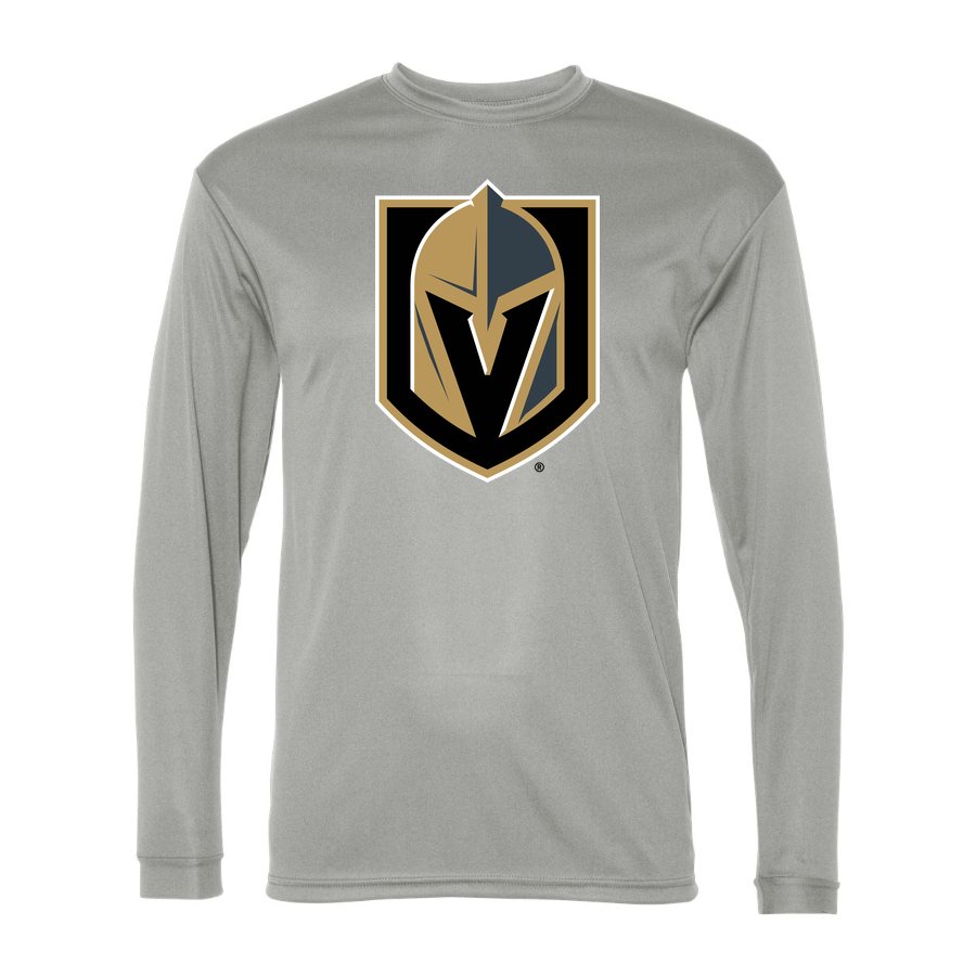 Men's Vegas Golden Knights Polyester Long Sleeve T-Shirt - Silver